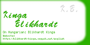 kinga blikhardt business card